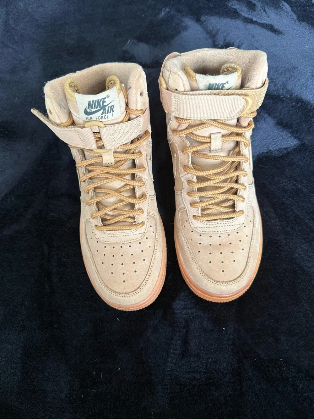 Nike Air Force 1 Tan Suede Boys 4.5/ Women’s size 6
